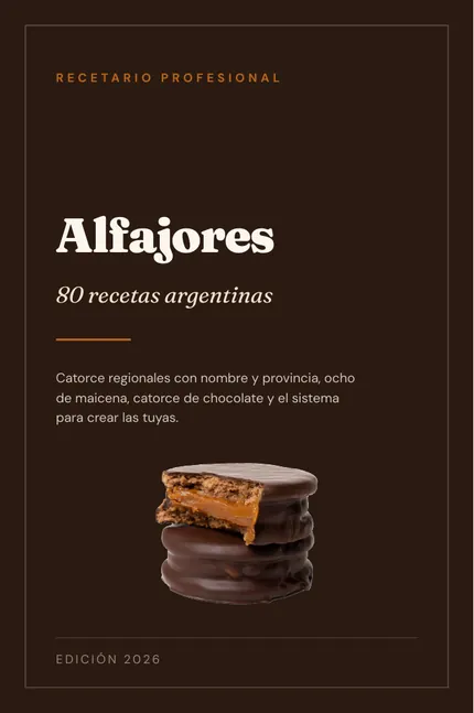 Recetario Alfajores, 80 recetas argentinas